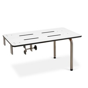 Seachrome 26.5" x 16" Redondo Dual Clamp Portable Shower Bench Tub Seat with Adjustable Legs - 1 of 1