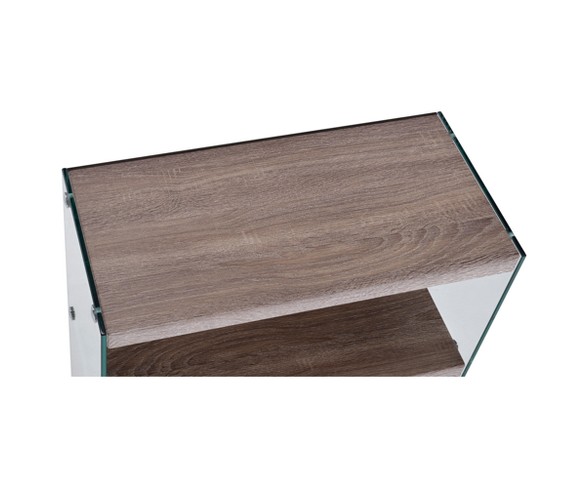 Decorative Bookshelf 30" Clear Gray Oak - Acme Furniture&#174;