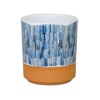 Melrose Watercolor Planter with Clay Accent (Set of 3) - 3 of 4