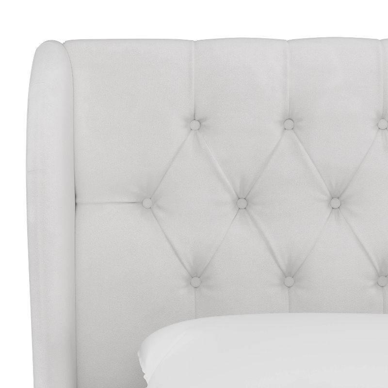Skyline Furniture Tufted Velvet Upholstered Wingback Bed, 5 of 11