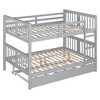 PAGED Simple Detachable Bunk Bed Loft Bed, Full over Full Bed Frame with Twin Size Trundle, Ladder and Guardrail for Kids, Teens, Adults - 4 of 4