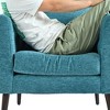 Okak Fine Fabric Accent Chair Living Room Reading Chair with Soft Upholstered and Pillow Armchair Solid Wood Legs for Lounge Bedroom - 4 of 4