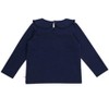 RuffleButts Toddler Girls Knit Long Sleeve Ruffle Peter Pan Tee - 2 of 4
