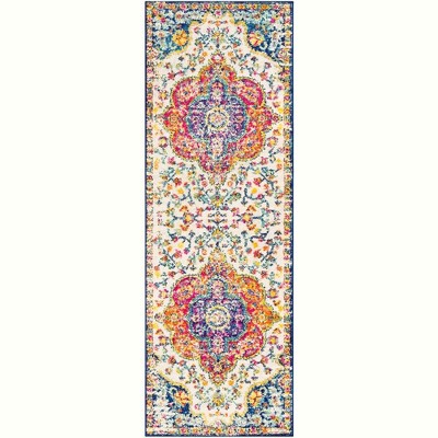 Mark & Day Lola 2'7"x7'6" Runner Woven Indoor Area Rugs Pink/Saffron