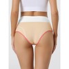 Allegra K Women's Soft High Waist Stretch Breathable Tummy Control Cotton Briefs Multicolored - 2 of 4