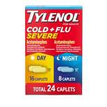 Tylenol Cold+Flu Severe Day/Night Caplets - Acetaminophen - 24ct