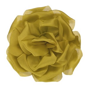 Unique Bargains Handmade Dainty Satin Fabric Big Peony Rose Flower Brooches Hair Clips 1 Pc - 1 of 4