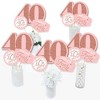 Big Dot of Happiness 40th Pink Rose Gold Birthday - Happy Birthday Party Centerpiece Sticks - Table Toppers - Set of 15 - 2 of 4
