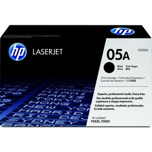 HP Inc. 05A Black Original LaserJet Toner Cartridge, ~2,300 pages, CE505A - 1 of 4