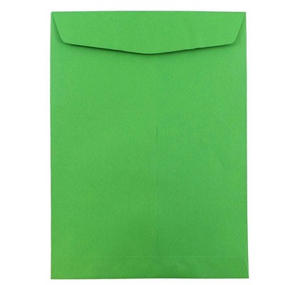 JAM Paper 9 x 12 Open End Catalog Colored Envelopes Green Recycled 80402A