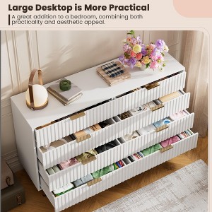 54" 8-Drawer Dresser - Wide Wooden Dresser with Deep Storage, Modern Double Dresser for Bedroom, Living Room or Nursery - 1 of 4