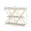 Shelf Console Sofa Table for Living Room, Storage Accent Table with Adjustable Feet - 3 of 4