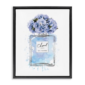 Stupell Industries Blue Flowers Perfume Bottle, 25" x 31" - 1 of 4