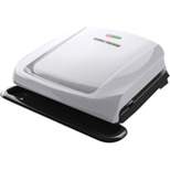 George Foreman 4 Serving Electric Indoor Grill and Panini Press in Silver