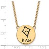 Black Bow Jewelry 14k Yellow Gold Plated Sterling Silver Kappa Alpha Theta Greek Life Necklace 18 Inch - 2 of 4