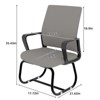 Gulches Minimalist Modern Office Chair - Mesh Backrest, Bow-Shaped Metal Frame, Soft Skin-Friendly Cushion - 3 of 4