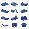 INFURNIC Sofas Modular Kids Play Sofa 8 Pieces Convertible for Playroom Bedroom Fun, Blue, 56"*28"*18" - 3 of 4