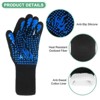 Unique Bargains Silicone Heat Resistant Fireproof Grilling Gloves 1472°F High Temp Resistance 1 Set - 2 of 4