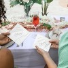 50ct Cotier Brand Convokins Wedding Conversation Starter Cocktail Napkins - Silver Foil Print - 4 of 4