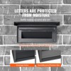 VEVOR Through The Wall Drop Box, Heavy Duty Steel Through the Wall Mailbox with 2.8-7.9" 13" Combination Lock, 12.5x6.3x16.9" Mail Drop Box, Black - 3 of 4