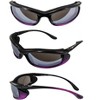 3 Pairs of Global Vision Eyewear Shadow Motorcycle Glasses with Flash Mirror, Flash Mirror, Flash Mirror Lenses - 4 of 4
