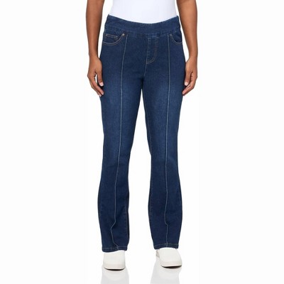 Women's Pull-On Pintuck Flare Leg Jeans - Multiples