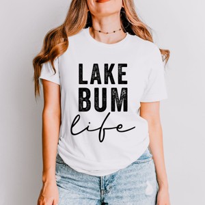 Simply Sage Market Lake Bum Life Short Sleeve Tee - XS - White - 1 of 4