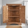 KWPZQEB Bathroom Floor Cabinet, Wooden Storage Organizer with Adjustable Shelves, Free-Standing Cupboard for Kitchen/Living Room/Bathroom - 3 of 4