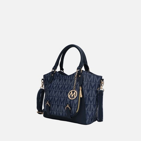 MKF Collection Fula Signature Women’s Satchel Bag – Vegan Leather, Top Zip Closure, Shoulder Strap by Mia K