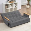 Mjkone Muti-Functional Folding Floor Sofa Bed,3-Seater/2-Seater/1-Seater Lazy Futon Sofa with Pillows,6 Position Adjustable Backrest - 4 of 4