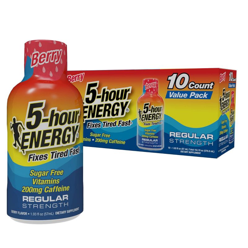 5 Hour Energy Shot Regular Strength - Berry - 1.93 fl oz/10pk, 1 of 10