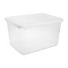 Racxily Storage Box, Clear Plastic Storage Bin with Snap-on Lid, White - 3 of 3