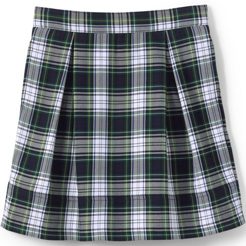 Teen Girls Plaid Twill Pleated Skirt