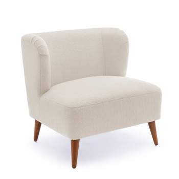 Comfort Pointe Vesper Boucle Accent Chair Milky White
