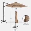 Best Choice Products 10ft 360° Rotating Cantilever Offset Hanging Patio Umbrella - 2 of 4
