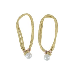 Unique Bargains Faux Pearl Strand Curtain Tieback Polyester 2 Pcs - 1 of 4