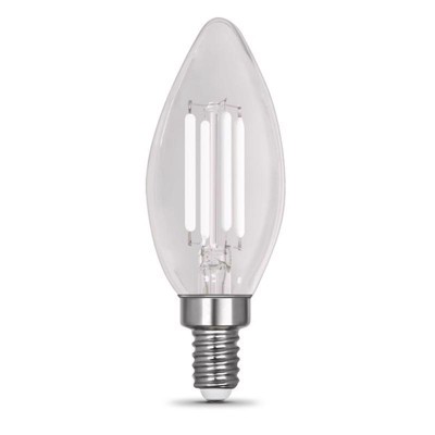 White Filament B10 E12 LED Daylight Bulbs 2-Pack