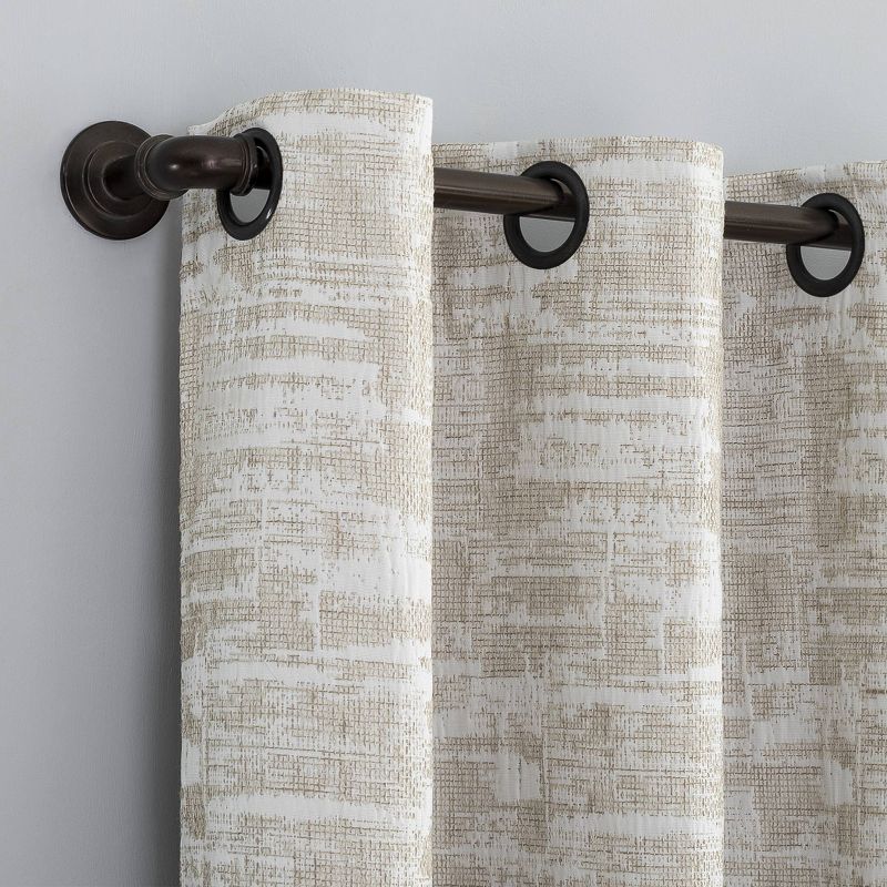 Parrish Distressed Grid Thermal Extreme 100% Blackout Grommet Curtain Panel - Sun Zero, 4 of 10