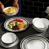 Corelle 16pc Vitrelle Brasserie Dinnerware Set: Geometric Pattern, Service for 4, Includes Plates & Bowls, Dishwasher-Safe - 2 of 4