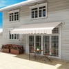 Resenkos Patio Awning, Outdoor Sun Shade Shelter Cover Awnings,12' x 10' Retractable Awning Patio Awnings Sun Shade Shelter with Manual Crank Handle, - 2 of 4