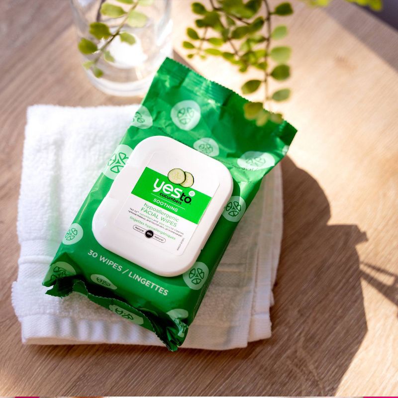 Yes to Cucumbers Hypoallergenic Facial Wipes - 30ct, 6 of 8