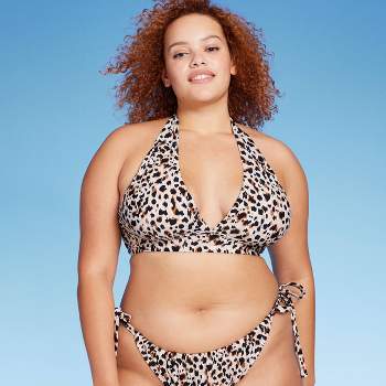 Women's Multiway Tall Triangle Bikini Top - Wild Fable™ Animal Print