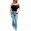 Women's RUFFLED FABRIC MIX BODYSUIT - Blue Blush - 2 of 3
