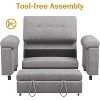 Vipbear 3-in-1 Convertible Sofa Bed, Pull Out Sleeper Sofa with USB Charging Station & Adjustable Backrest - 4 of 4