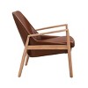 1 Piece Modern Fabric Upholstered Accent Chair,High Backrest Armchair With Solid Wood Frame,Suitable For Living Room,Office-Coolbibila - 3 of 4