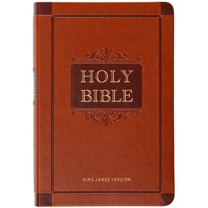 KJV Holy Bible Giant Print Compact Sienna - (Leather Bound) - 1 of 1