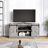 Entertainment Center, 58 Inch TV Stand for 65 Inch TV, TV Cabinet with Barn Doors, Industrial Media Console Storage Cabinet Sideboard for Living Room - 3 of 4