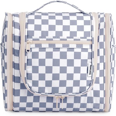 Narwey Checked Hanging Travel Toiletry Bag for Women, Travel Bag