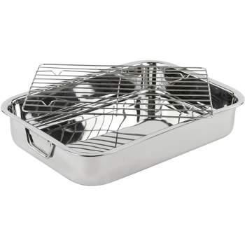 Lexi Home Stainless Steel Roasting Pan with Rack
