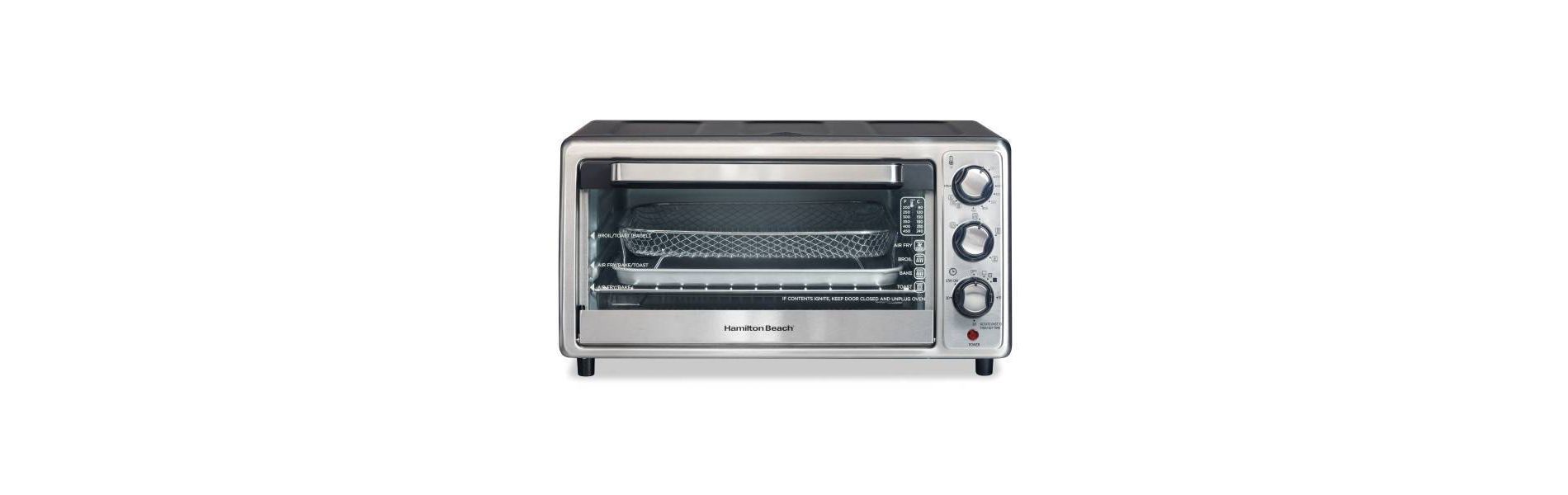 Hamilton Beach Sure-Crisp Air Fryer Toaster Oven Black - 31418: Countertop, 1400W, Dishwasher-Safe Parts, Freestanding